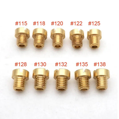 20/10/5pcs 5mm Main Jet M5 Jets for Dellorto Carburetor SHA PHBG NC T5 JNC Tomos A35 Targa LX Sprint Size from 40 to 188