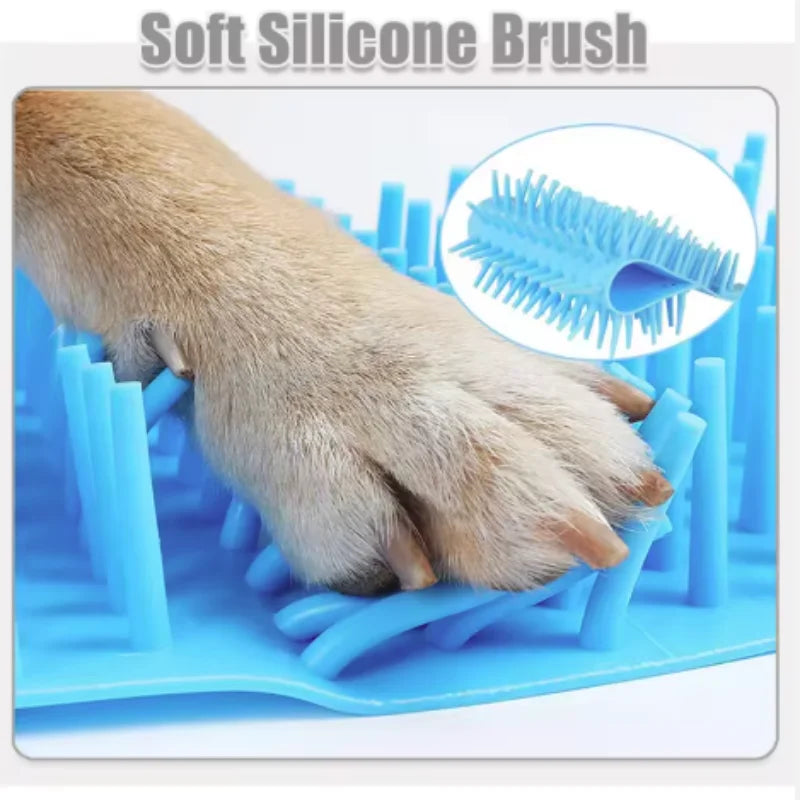 Pet Paw Cleaner Soft Silicone Foot Cleaning Brush Portable Pet Dogs Towel Foot Washer Cleaning Bucket Clean Brush Supplies