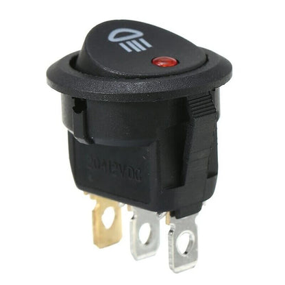 1 Pc On Off Rocker Switch Red Led Fog Light Lamp Symbol Car Van Truck 23mm DC 12V 20A ABS Plastic Fit For Car Van Truck