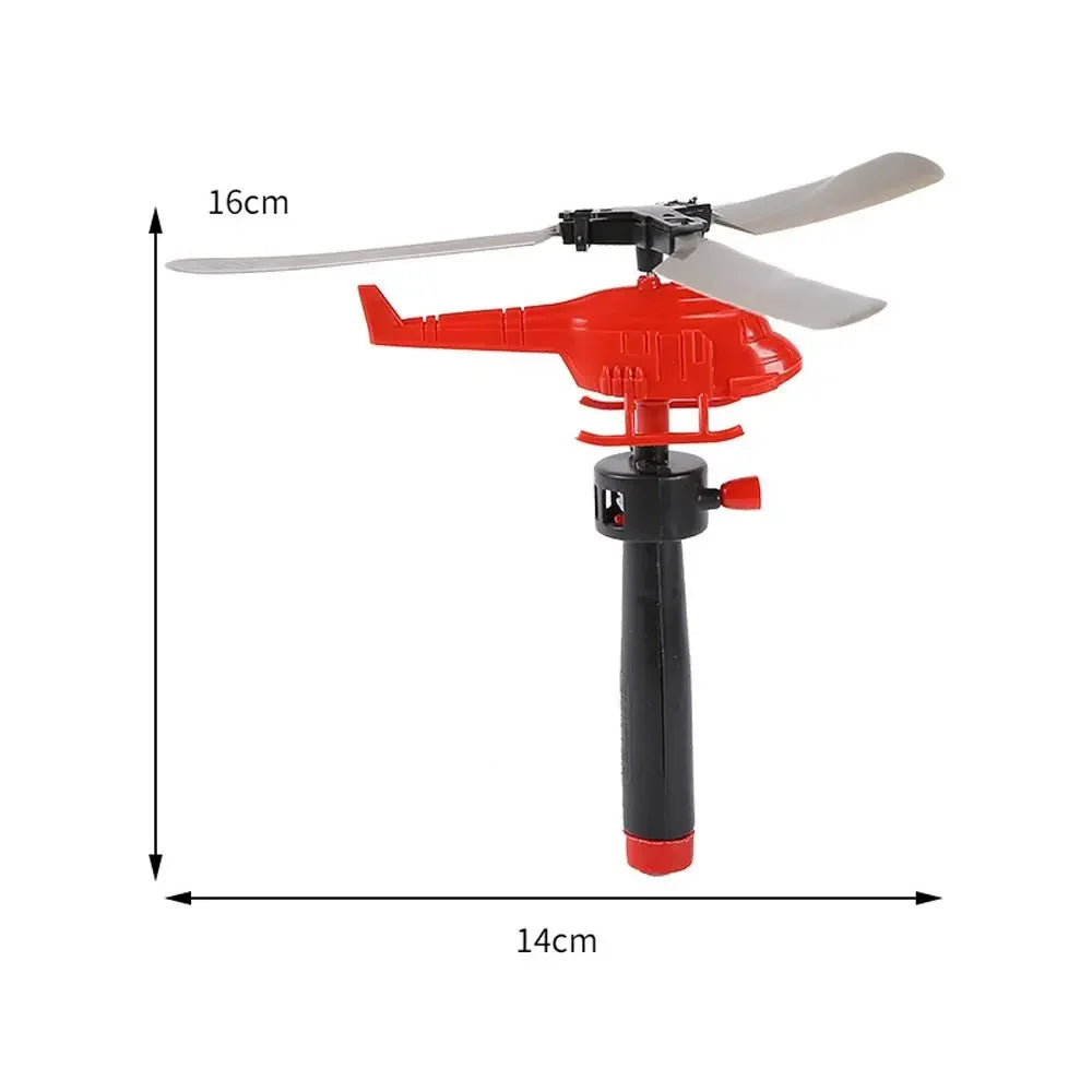 1/3/6 PCS Outdoor Sports Flying Toys Handle Pull Wire Planes Toys Flying Toy Helicopter, 360° Rotating Helicopter