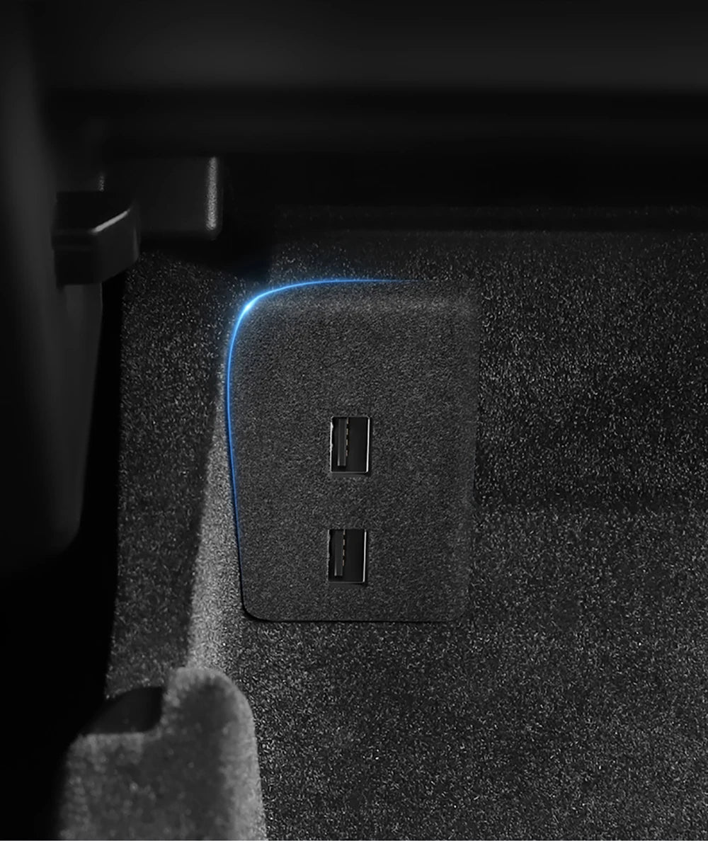 YZ For Tesla Model 3 Y Highland Juniper 2021-2025 Glove Box Flocking USB HUB Adapter Quick Charger Car Accessories