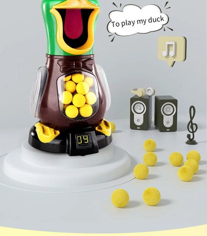 Hungry Shooting Duck Toys 98K Pistol Air-powered Gun Soft Bullet Ball Scoring Battle Games With Light Can Walk Gun Kids Gifts
