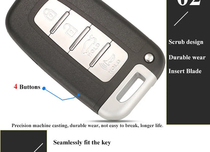 4BT Smart Remote Key 433Mhz ID46 For Kia Forte Soul Rio Borrego Sorento Optima Hyundai I30 IX35 Sonata Genesis Equus Veloster