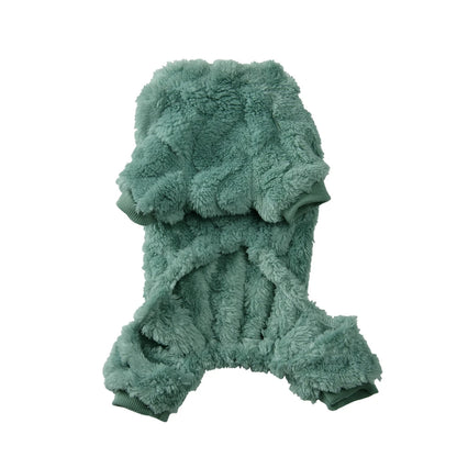 Soft Dog Clothes For Winter Warm Puppy Jumpsuit With D-ring Flannel Fleece Pets Sweater For Small Medium Dogs Yorkshire Pug Coat