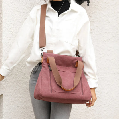 Women's Versatile Handbag Large Capacity Canvas Casual Shoulder Crossbody Bag