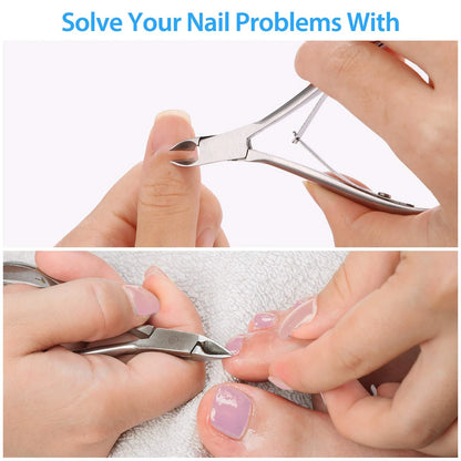 1/3pcs Cuticle Nippers Cutter Stainless Steel Nail Cuticle Trimmer Remover with Pointed Blade Scissors Pedicure Manicure Tool