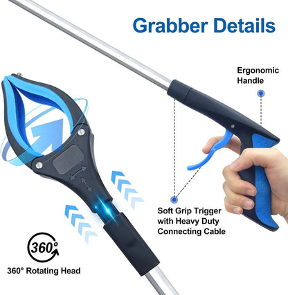 Foldable Gripper Extender Hand Tools Litter Reachers Pickers Collapsible Garbage Reacher Grabber Pick Up Tools