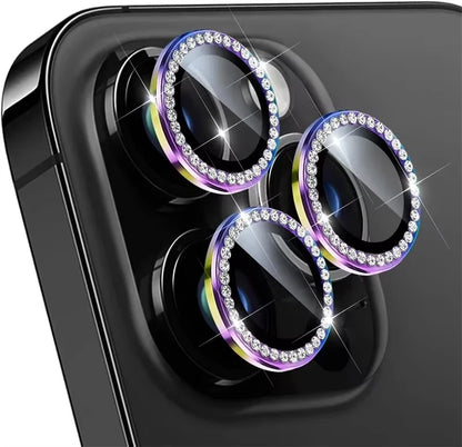 Glitter Diamond Rhinestone Camera Lens Protector for iPhone 17 18 Pro Max 16 16Pro 15 14 Plus 13 12 Mini 11 Air 17Pro 18Pro Max