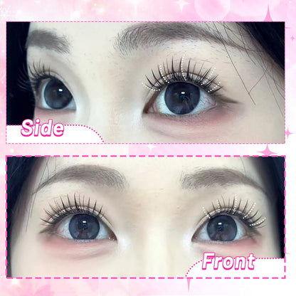 【K-pop 2.0 Style】Self Adhesive False Eyelashes - No Glue Needed Easy to Wear in Seconds Trendy for Daily/Party Eye Makeup