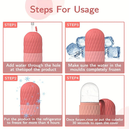Ice Roller for Face & Eye Beauty Self Skin Care Tools Ice Holder Facial Cube Gua Sha Face Massage Ice Mold for Face Skin Tighten