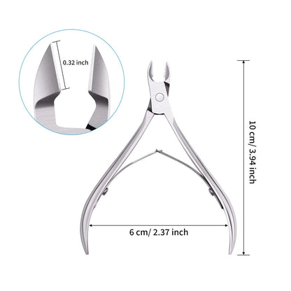 1/3pcs Cuticle Nippers Cutter Stainless Steel Nail Cuticle Trimmer Remover with Pointed Blade Scissors Pedicure Manicure Tool