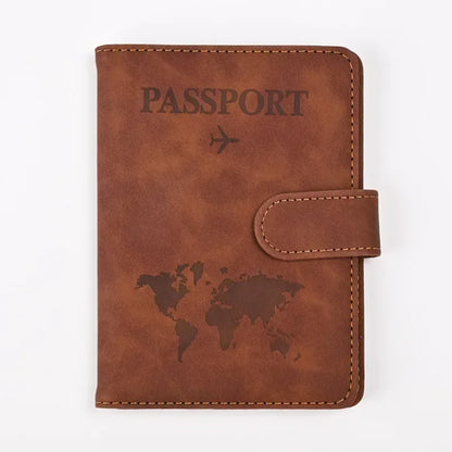 Travel Passport Cover Holder Case PU Leather Men Women Ticket Wallet Protective with Credit Card Holder Protector Cover Case
