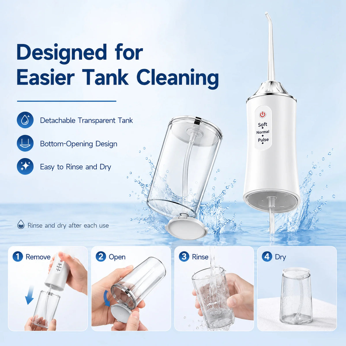 Powerful Water Oral Irrigation Irrigator Jet Ultrasound Air Ipx7 Waterproof Mouthwash Machines Dental Floss Flosser Irigator