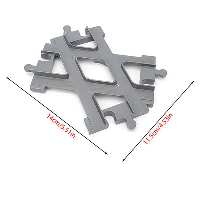 Big Size Building Block Bricks Train Tracks Crossover Parts Switch Straight Curved Duploes Accessories DIY Toy For Children Gift