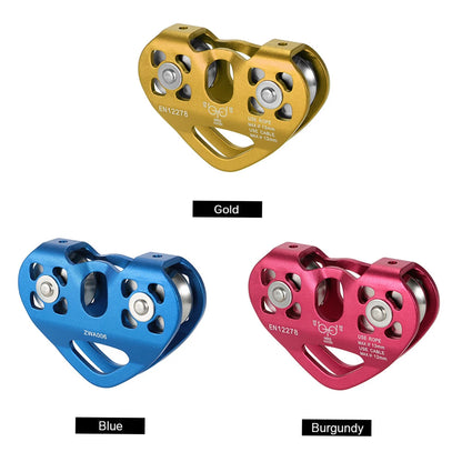 Lixada 30kN Cable Trolley Pulley with Ball Bearing Climbing Caving Aloft Work Rescue