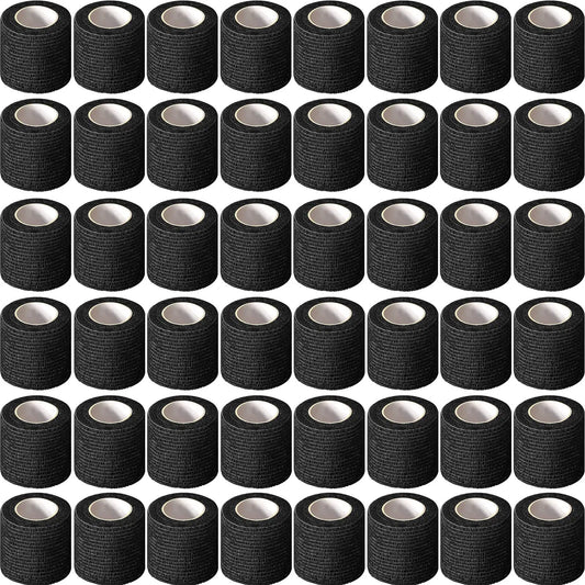 Wholesale Black Tape Tattoo Handle Bandage Anti-slip Athletic Nonwoven Waterproof Disposable Self-adhesive Elastic Bandage