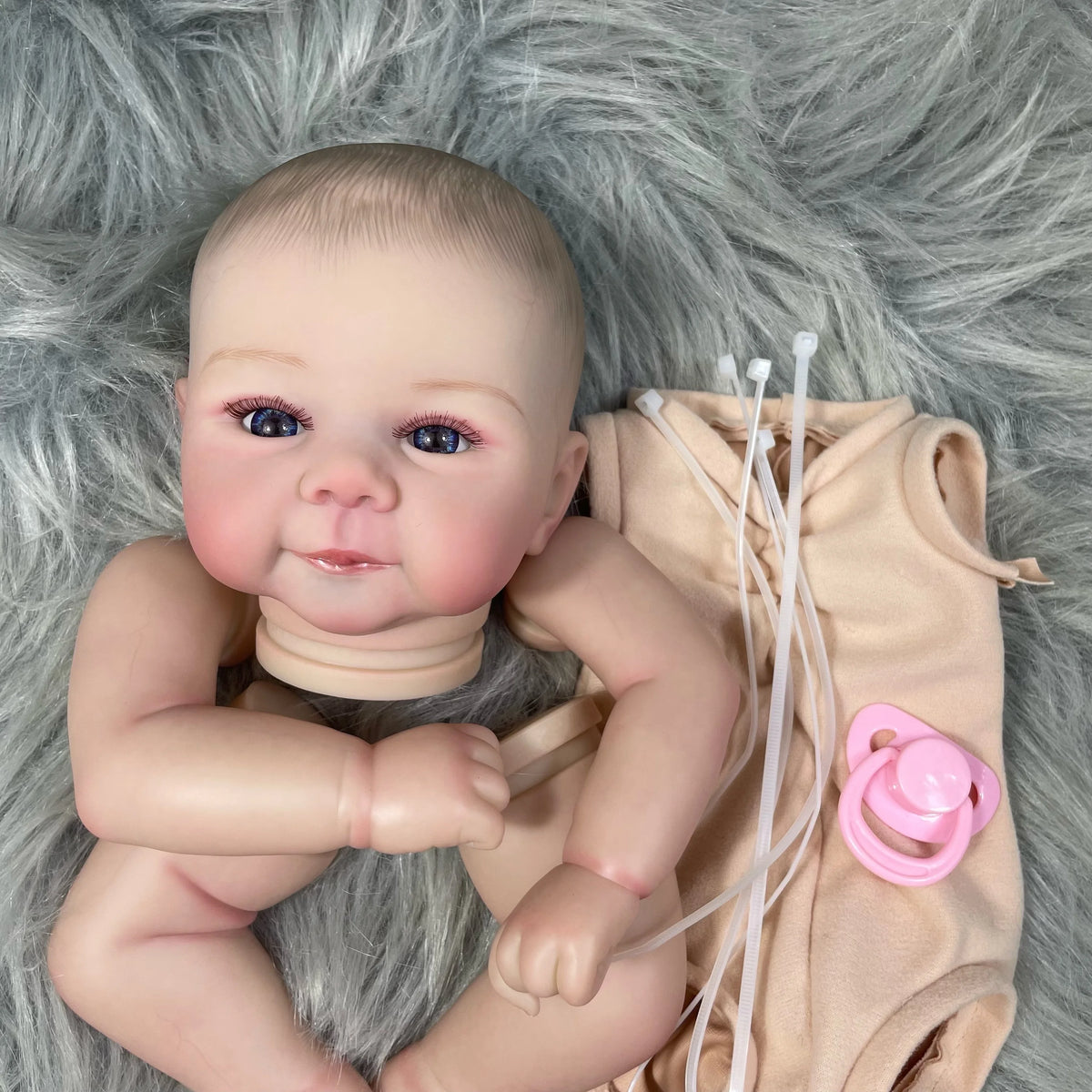 19 inches Already Painted Bebe Juliette Doll Kits Vinyl Reborn Doll Unassembled DIY Mold Reborn Doll Kit Gift
