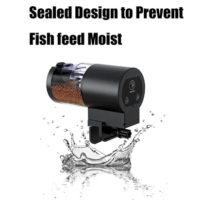 100ml Digital Automatic Fish Feeder Programmable Aquarium Food Dispenser with Timer IP66 Waterproof for Pond Turtle Tanks