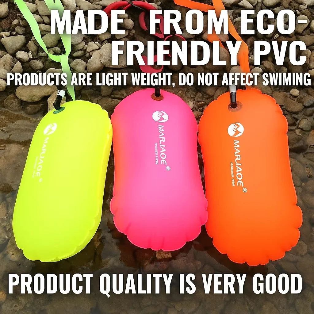 Swimming pool Buoy Tow Floats Inflatable Life Saving Swim Buoy PVC Inflated Air Drying Bag Drift Bag  pool accessory Open Water
