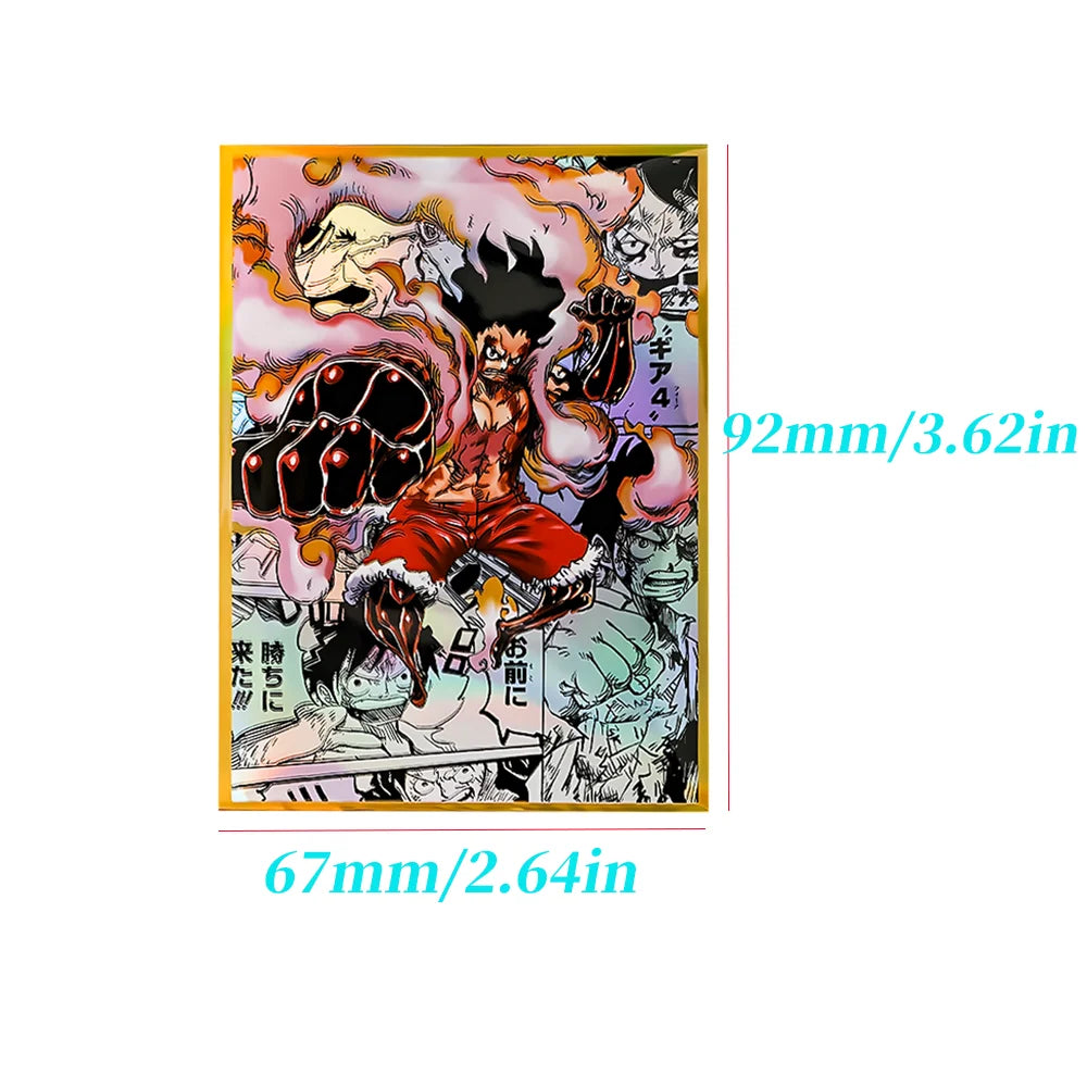 60Pcs 67x92mm Anime One Piece Card Sleeves Ace Luffy Zoro Shanks Empress Nami OPCG PTCG /MTG/PKM Trading Cards Protector Case