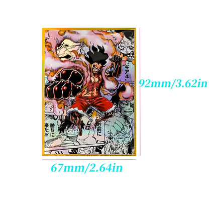 60Pcs 67x92mm Anime One Piece Card Sleeves Ace Luffy Zoro Shanks Empress Nami OPCG PTCG /MTG/PKM Trading Cards Protector Case