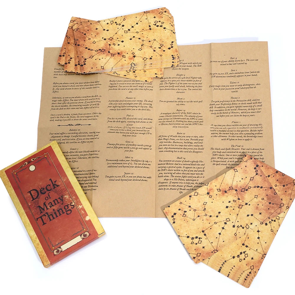 Deck of Many Things Card Game The Ultimate Tabletop Prop Full 22 card Deck of Many Things Adds And Extra Layer Of Excitement Pan