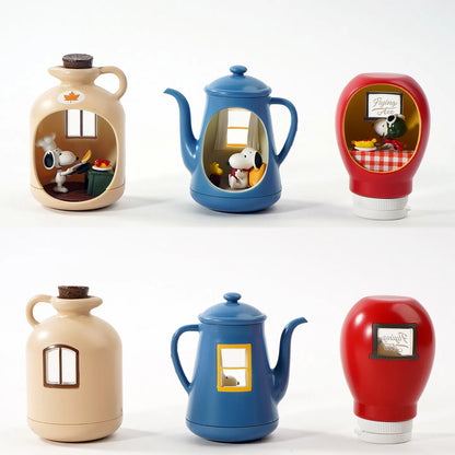 Re-Ment Life in A Bottle Snoopy Mystery Blind Box Gifts Toy Model Anime Figures Collect Ornaments