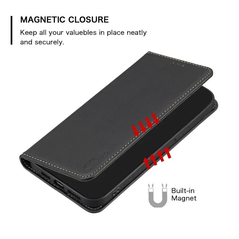 For Samsung Galaxy S25 FE Case Magnetic Flip Phone Case on For Fundas Samsung S25 FE S25FE 5G SM-S731B Leather Card Cover Coque