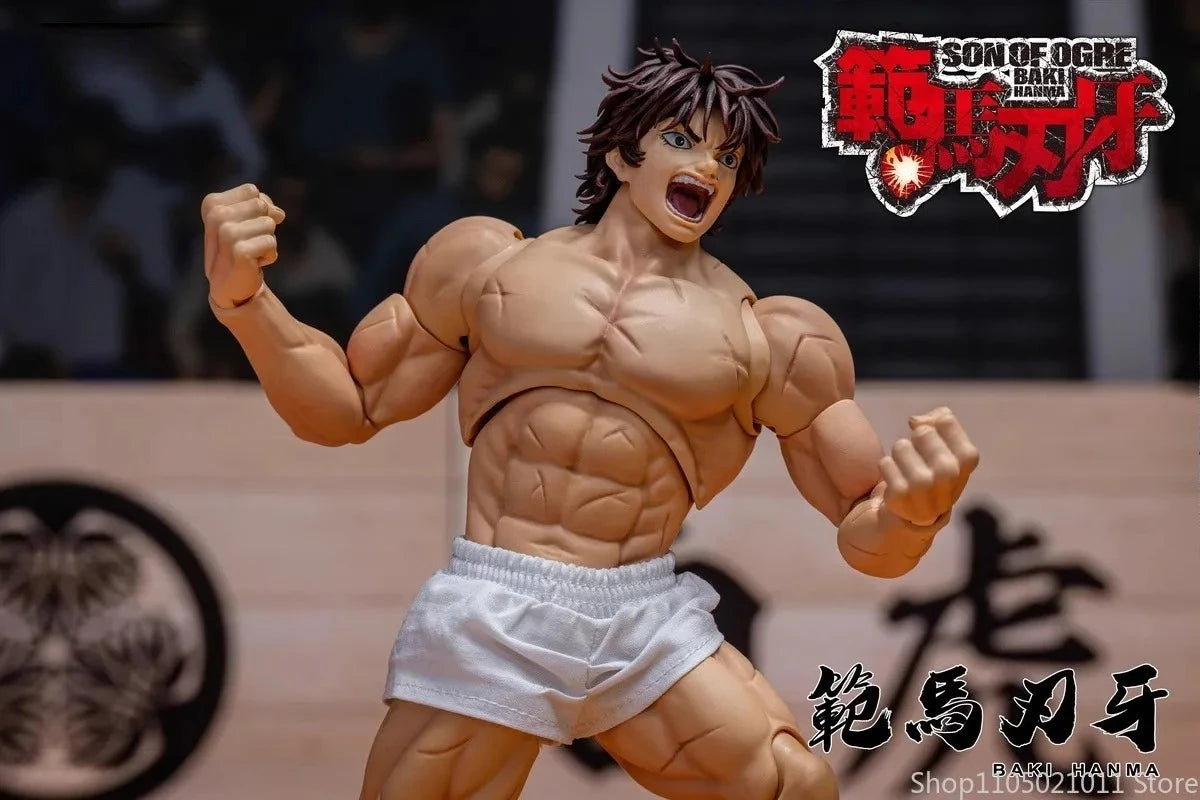 1/12 Scale Anime Baki Hanma Oni Action Figure Real Man Assembly Model Figurine Office Desktop Decoration Ornaments Boy'S Gifts