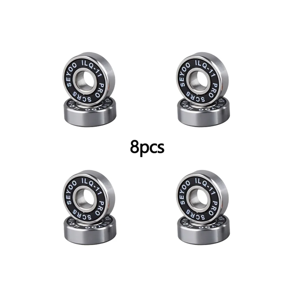8PC bearings ILQ-11 high-speed bearings are suitable forskateboard long board inline roller skates and ice skates with low noise