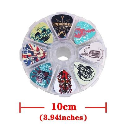 0.46/0.71/1.0mm 50pcs guitar paddle Acoustic guitar Picks ukulele Musical instrument accessories cartoon style pick with box