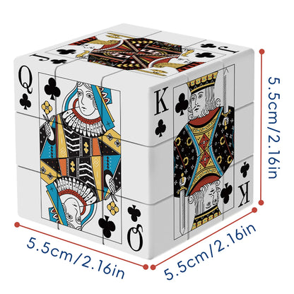 Magic Cube 3x3x3 3D UV printed poker K Q J stress-relieving puzzle professional smooth speed game children's toy gift