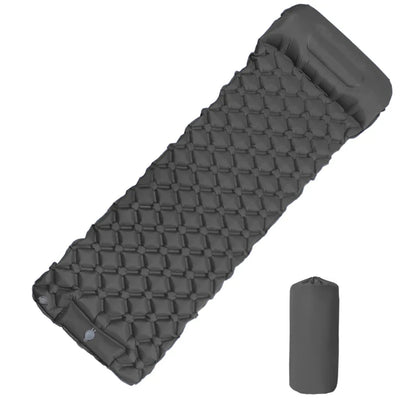 Outdoor Camping Inflatable Mattress Ultralight Air Mat with Built-in Pump Hiking Sleeping Pad Pillow