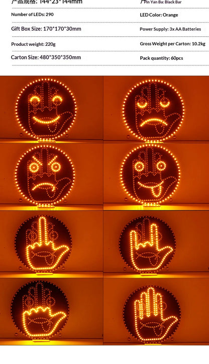LED Hand Gesture Sign Middle Finger Sign Warning Brake Light Creative Fun Three Models Gesture Lamp Car Interior Rear Windshield
