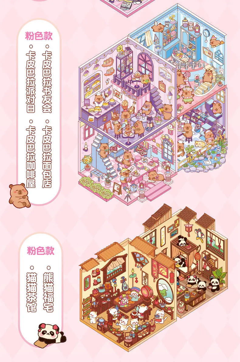 Mr.Paper 30Pcs 3D Miniature Scene Stickers, Layered Diorama Decals for Journal Scrapbooking, Puzzle Craft DIY Stress Relief