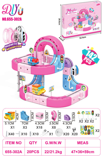 Sell Well Anti-Gravity Magnetic Attraction Track Train Changeable Magnetic Magic Rail Car Electric Train Toy