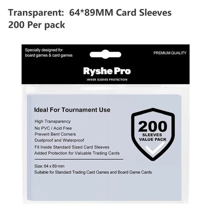 25PCS Toploader Card Sleeve 35PT Top Loader Card Protector for PKM 3” X 4“ Standard Size Rigid Hard Card Holder for MTG TCG Card
