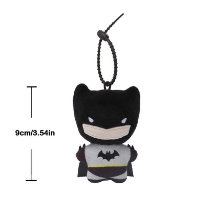 9cm Soft Plush Keychain DC Justice League Batman Superman Harley Quinn Joker Cute Cartoon Movie Dolls Creative Christmas Gifts