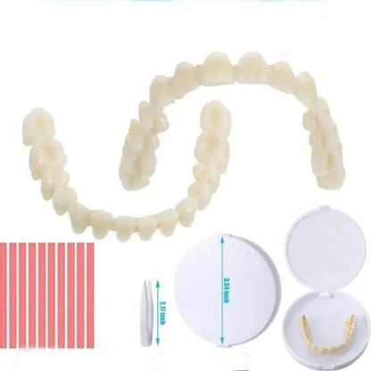 DIY Customizable Tooth Cover Denture Care Upper And Lower Plastic Dentures Preformed False Teeth Set Dental Resin Denture