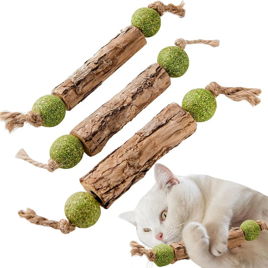 1pc Cat Cleaning Teeth Pure Natural Catnip Cat Molar Toothpaste Stick Silvervine Actinidia Fruit Matatabi Cat Snack Stick
