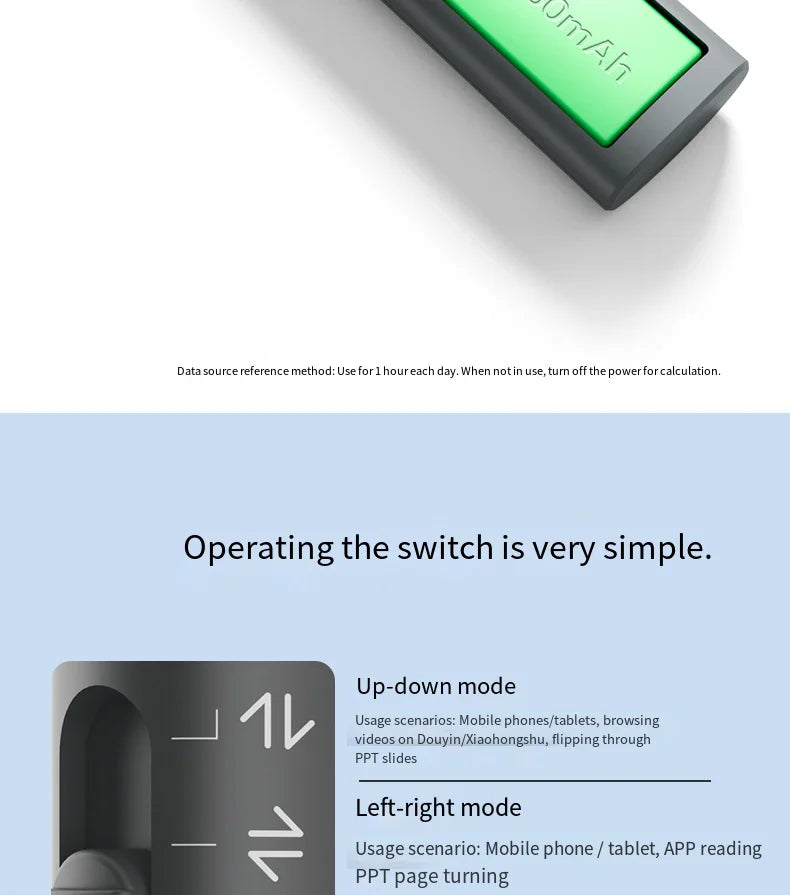 BT Page Turner, e-book reader, smartphone Bluetooth remote control, support for sliding short videos, Android/iOS mobile phones