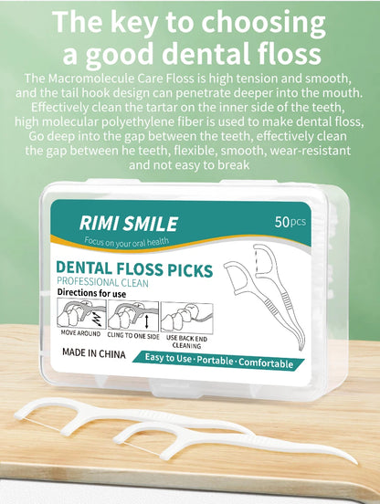 600PCS, 300PCS, 100PCS - Flosser-50PCS/Box - Cleaning interdental spaces, oral care tools