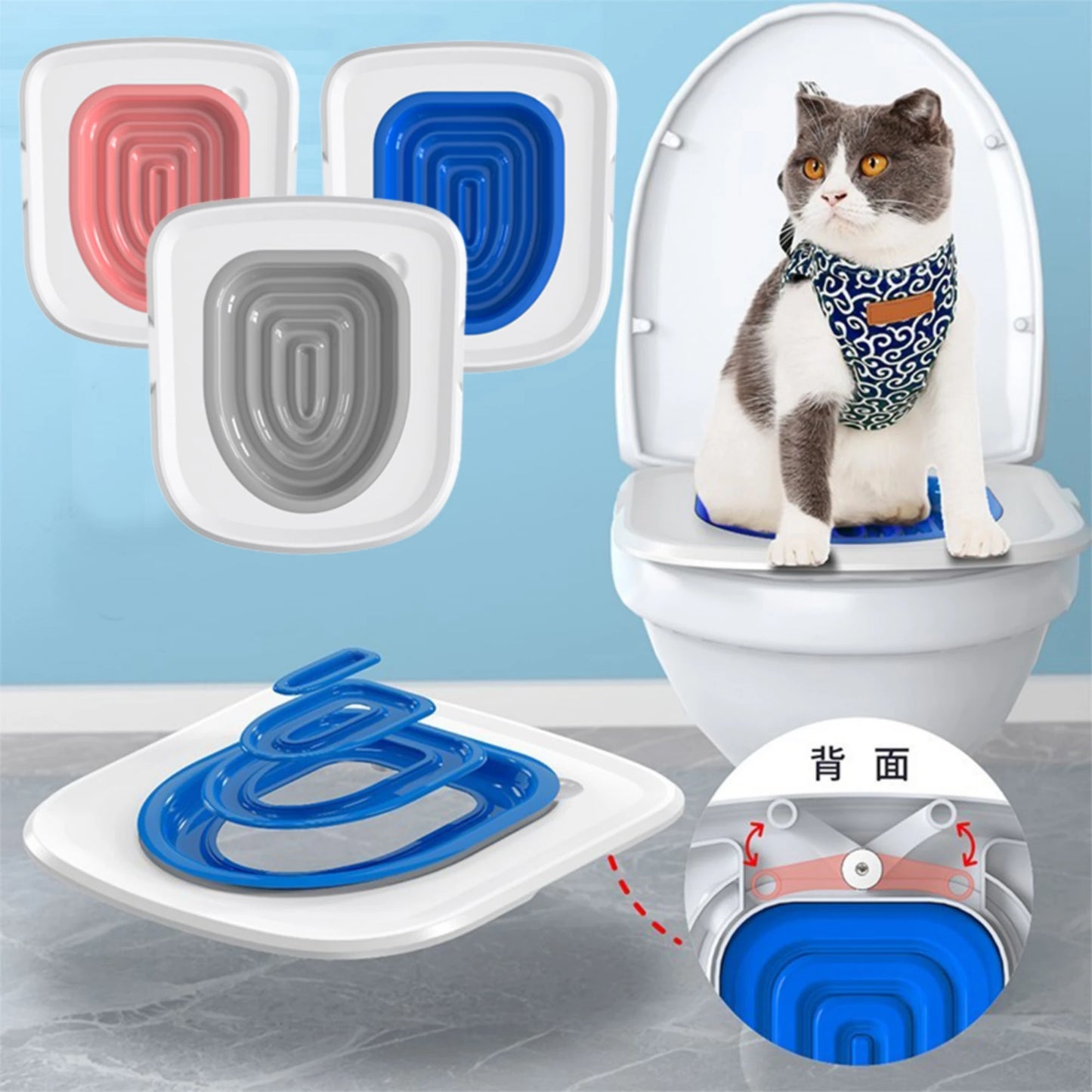 Pet Cat and Dog Toilet Training Artifact Kit Sand Tray Toilet Removable Reusable Trainer Toilet Pet Cleaning Training Products