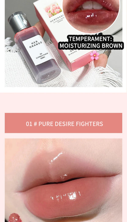 HERORANGE Crystal Gloss Lip Lacquer: Long-Lasting Hydration, Non-Sticky Formula with Glass-Like Shine at an Affordable Price