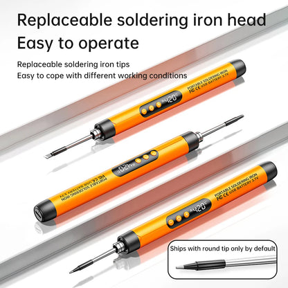 USB digital display soldering iron Type C interface mini soldering iron set 260-420 ℃ five temperature switching