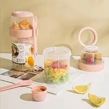 Carry Breakfast Cups, Salad Cups, Yogurt Cereal, Oatmeal Snacks, Parfait Containers and Salad Dressing Holders with Forks!