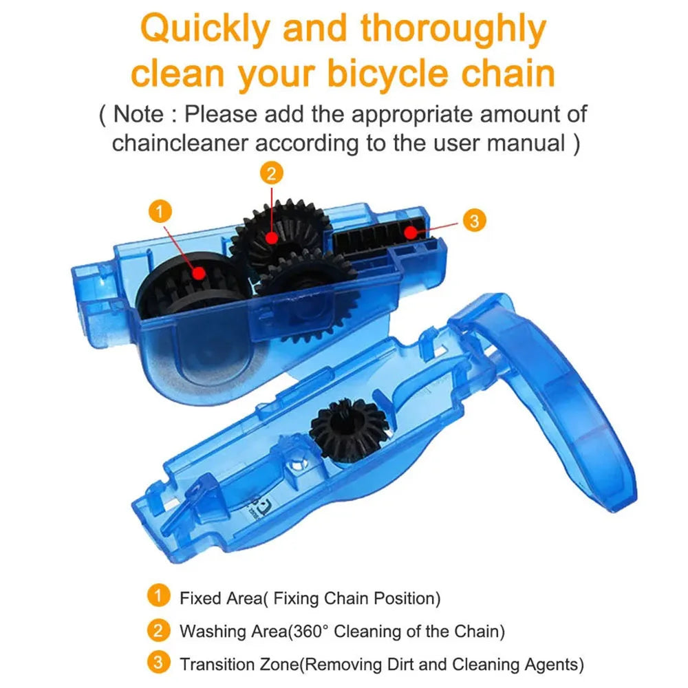Chain Cleaner Cleaning Bicycle 3D Chain Brush Wash Tool Set MTB Bike Protection Oil Bike Chain for Mountain Cycling Accessories