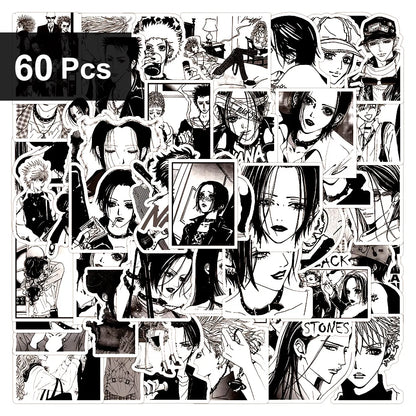 30/60/180p Anime NANA Stickers Cool Graffiti Decals DIY Decoration For Phone Laptop Stationery PVC Waterproof Sticker Toys Gift