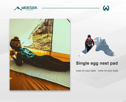 Ultralight Folding Egg Nest Camping Pad Portable Foam Sleeping Mat with Storage Bag for Outdoor Hiking Backpacking Camping