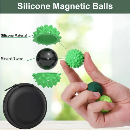 Silicone Sensory Magnetic Balls Stress Relief Anxiety Relief Toys for Adults And Kids Fun Educational Cognitive Development
